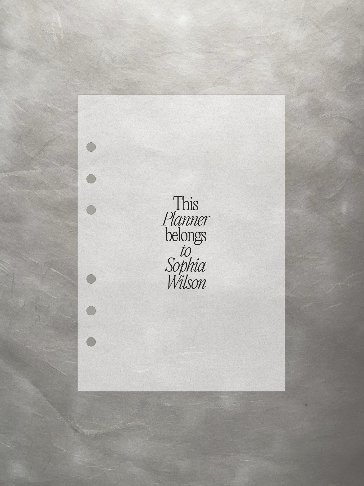 Personalisierter Planer-Dashboard transparent (edition 2)