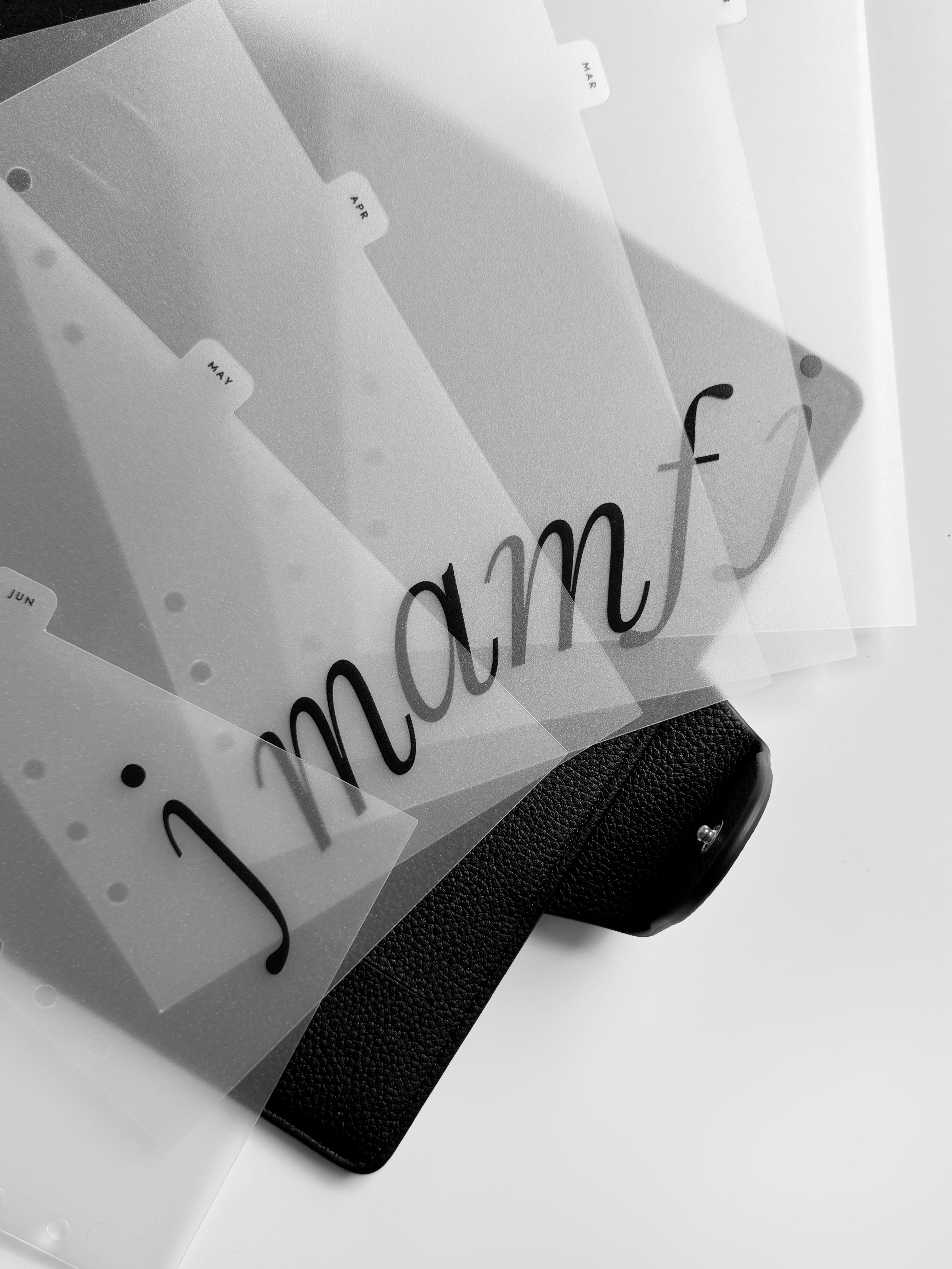 12 Monate Register (schwarz Druck)