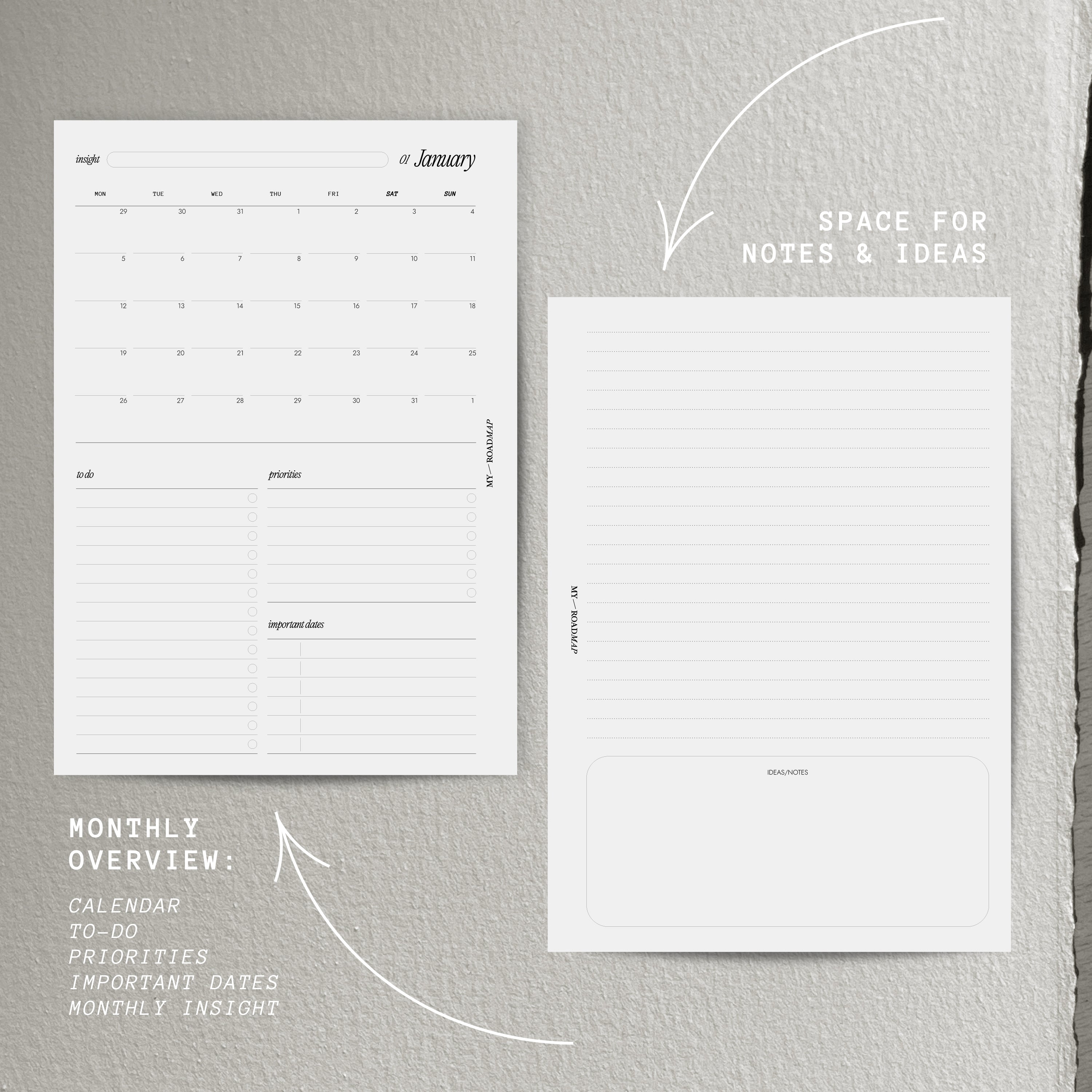 Kalendereinlagen 2026 datiert + Kalender-Dashboard (Edition 2)