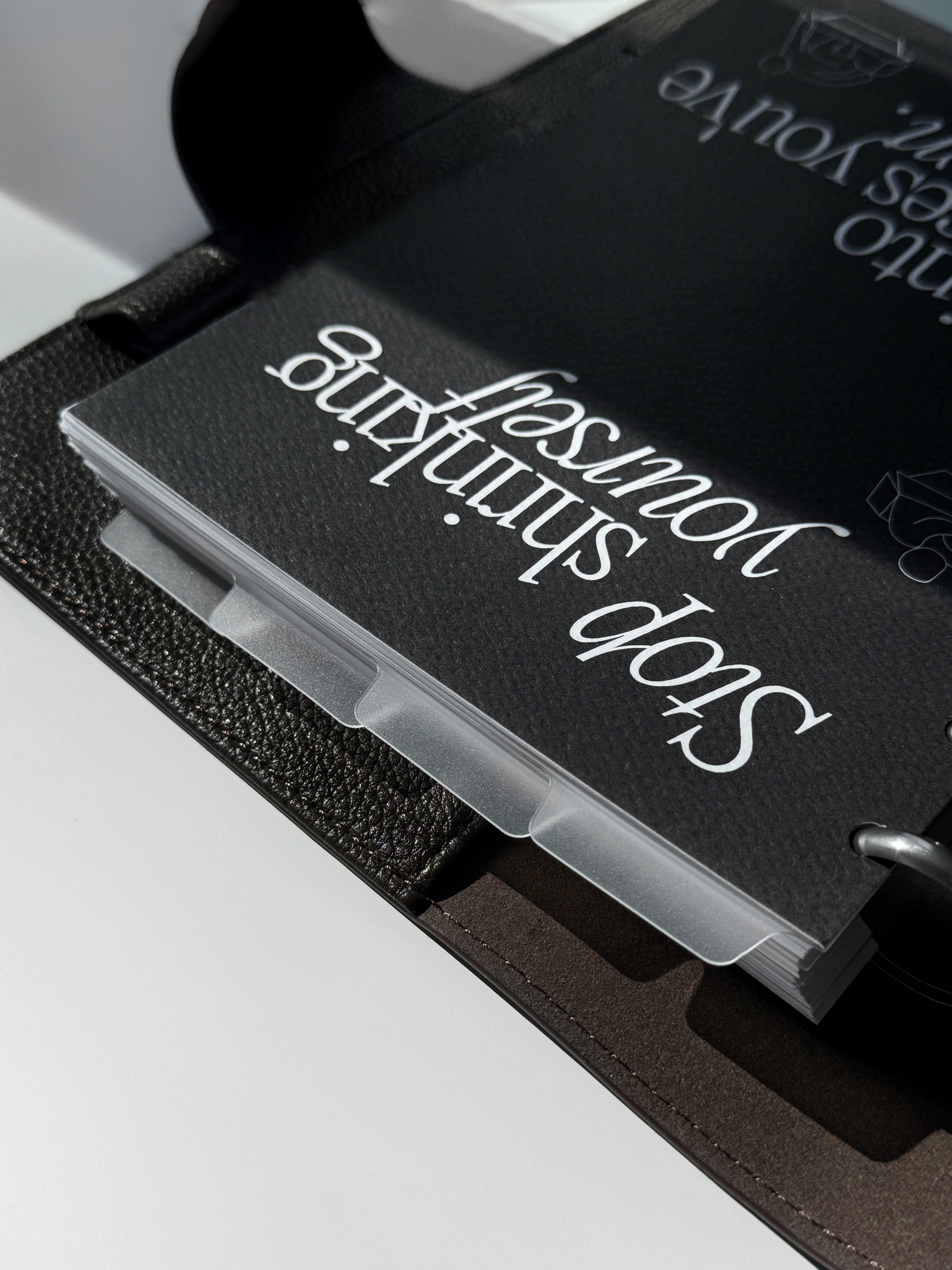 Discbound Register transparent/frosted mit Tabs oben | A5