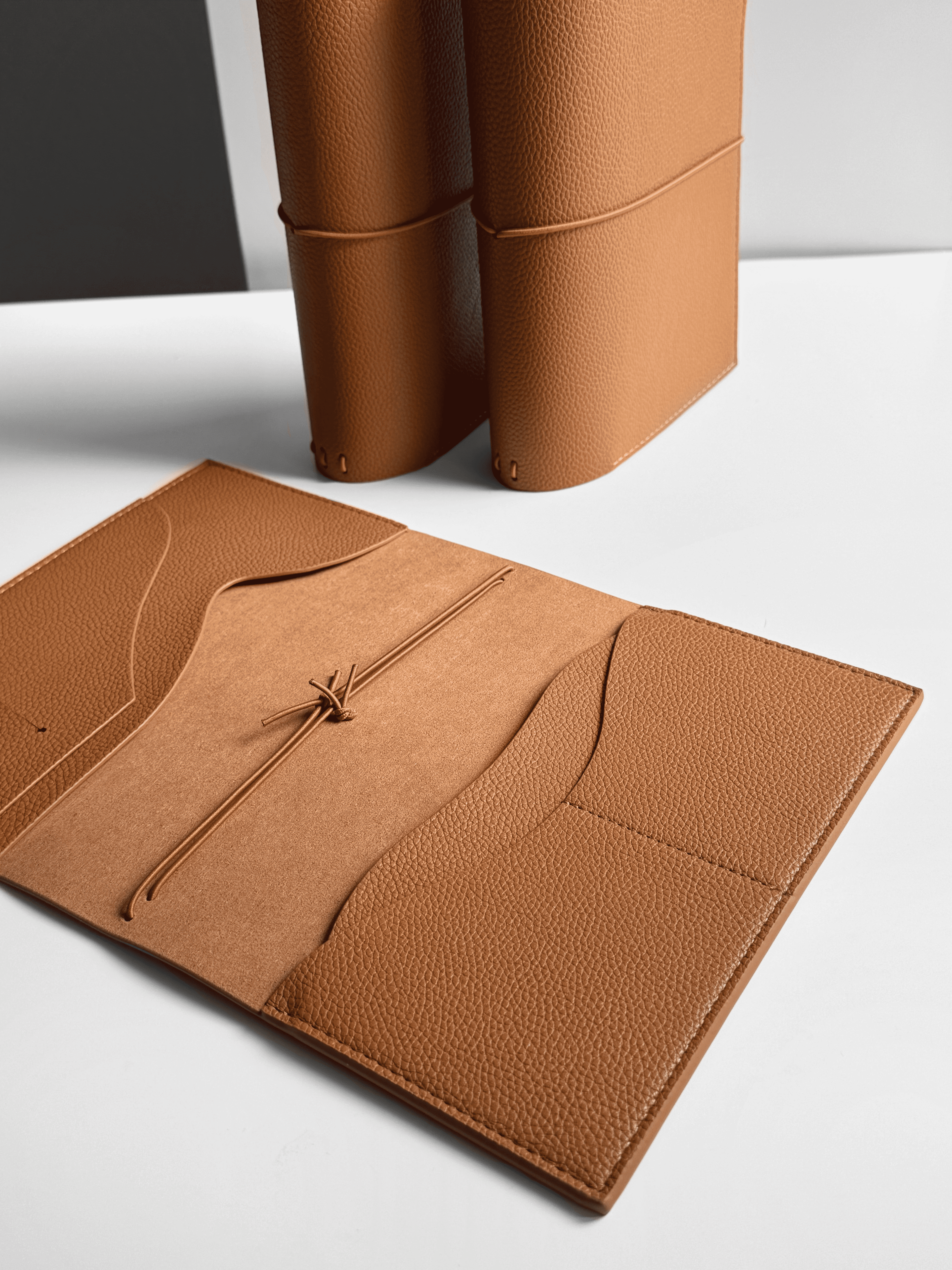 Personalisiertes MyRoadbook Cover A5 | Leder-Notizbuch Brandy Brown | Planer & Journal