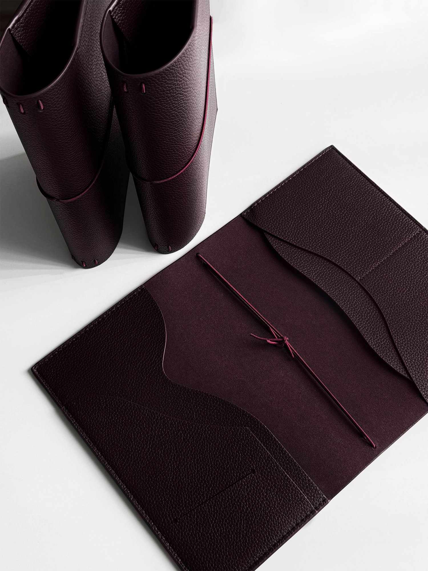 Personalisiertes MyRoadbook Cover A5 | Leder-Notizbuch Merlot | Planer & Journal