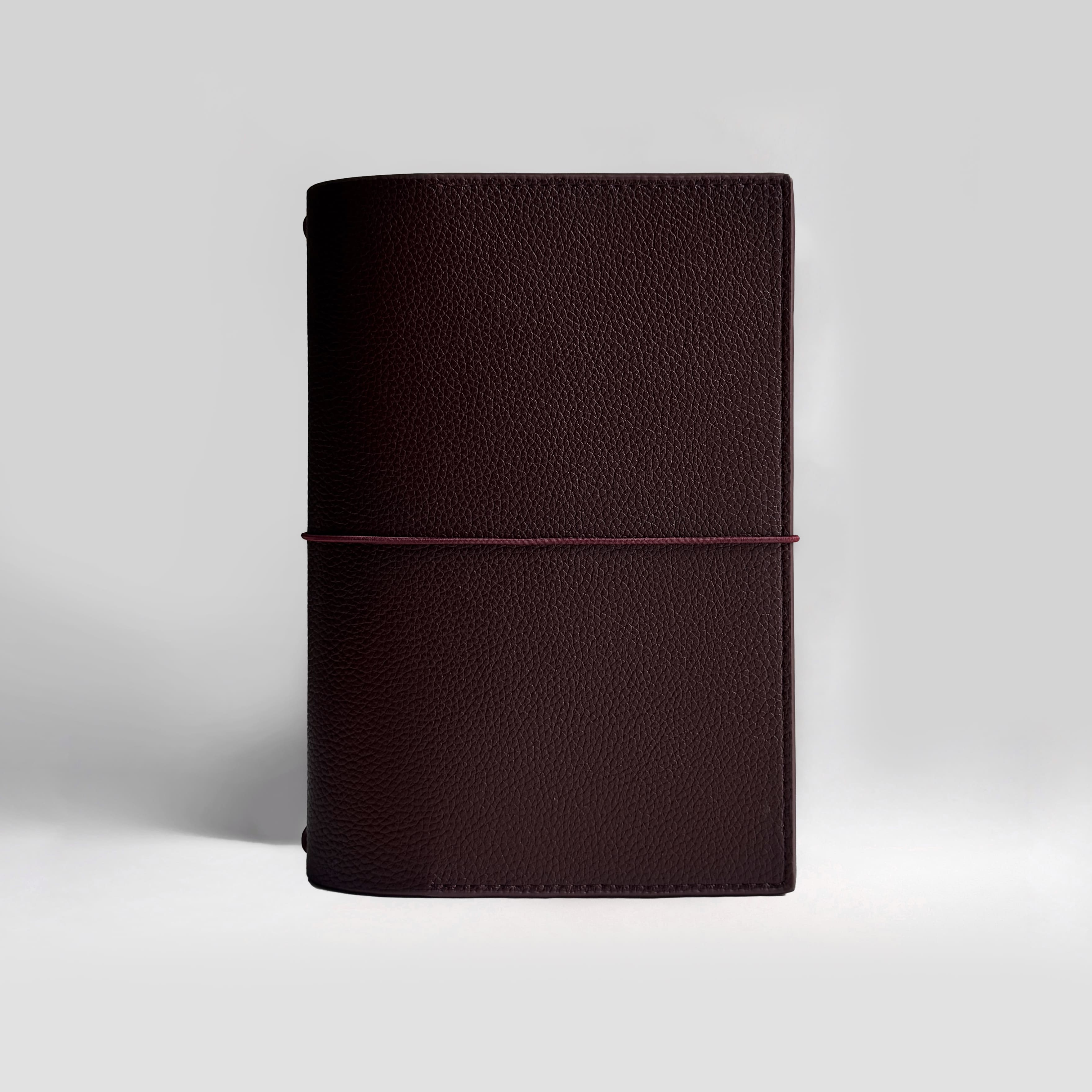 Personalisiertes MyRoadbook Cover A5 | Leder-Notizbuch Merlot | Planer & Journal