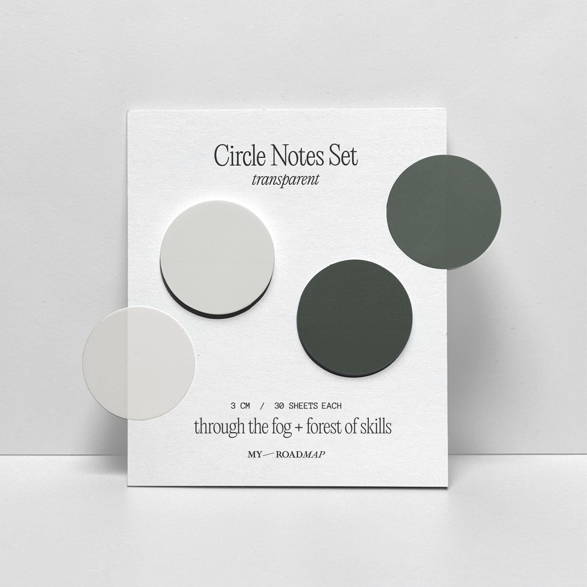 Runde Transparente Sticky Notes 2 Farben-Set