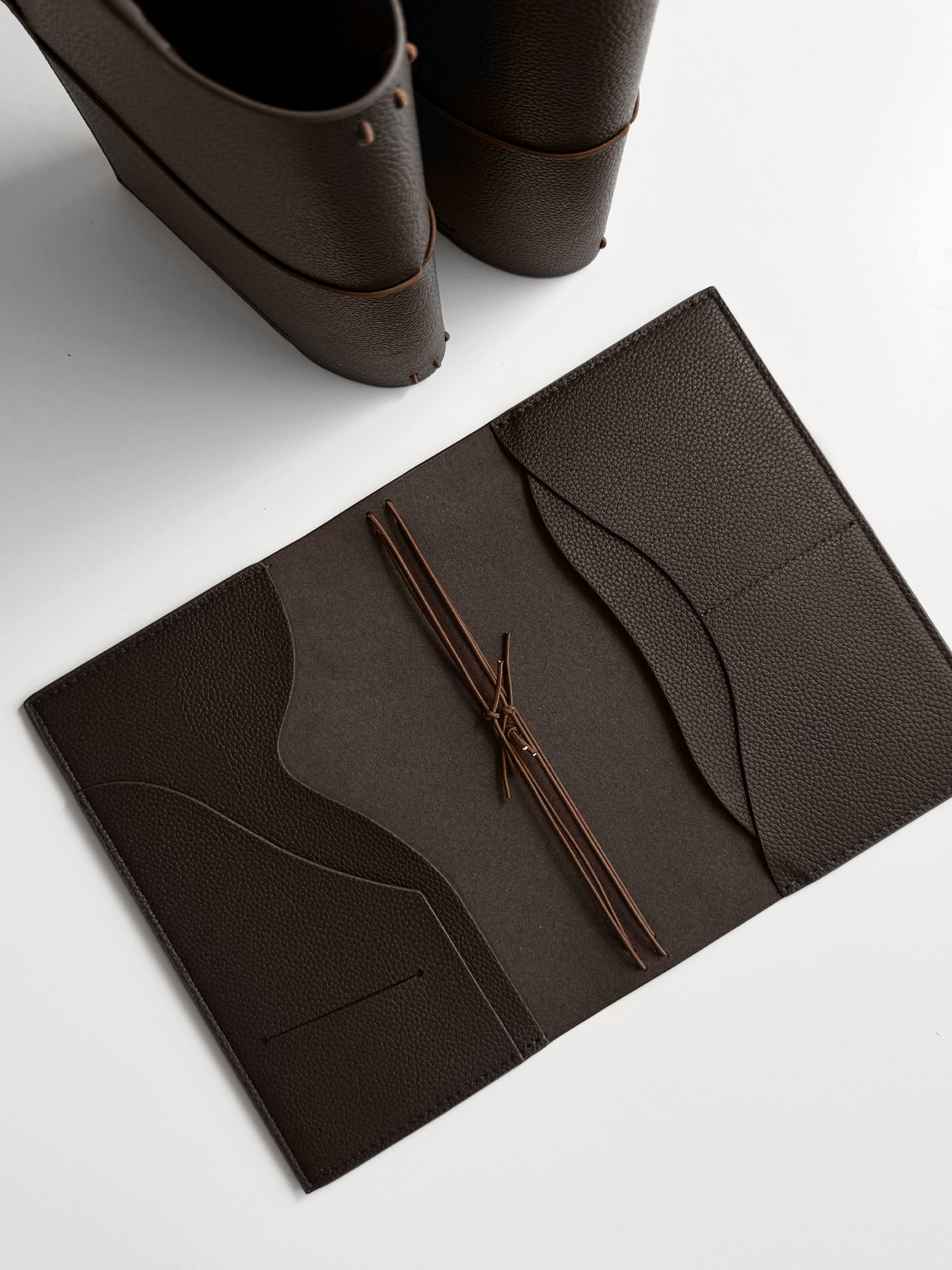 Personalisiertes MyRoadbook Cover A5 | Leder-Notizbuch Dark Chocolate | Planer & Journal